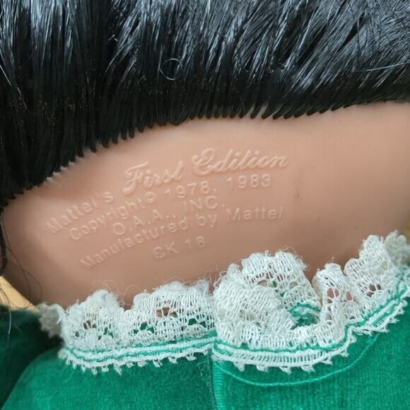 Mattel’s First Edition CPK 13" Doll Baby Green Dress Cabbage Patch Kids - Picture 8 of 13